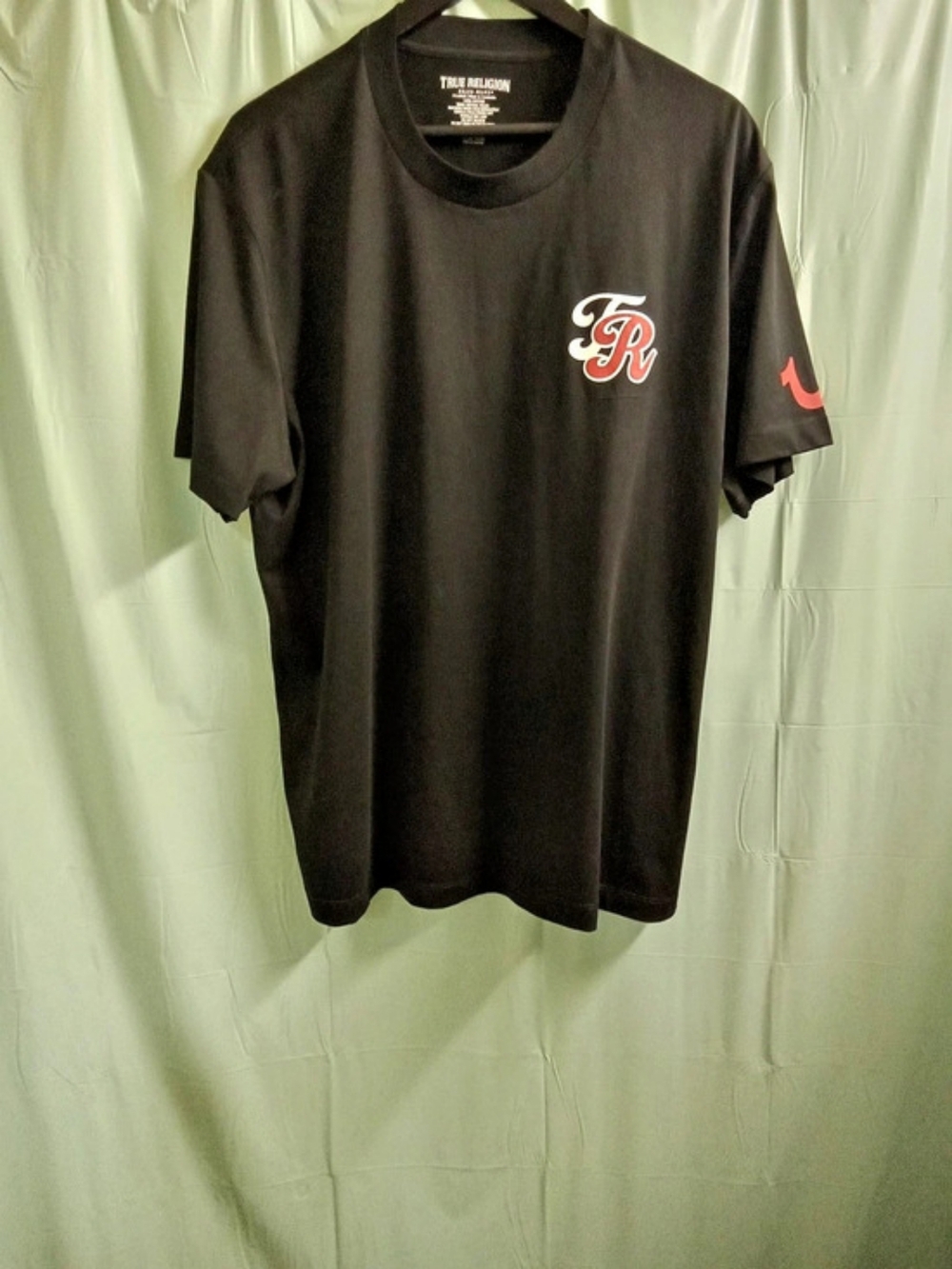 True Religion Cali Bay Tee Men's Graphic Tee Black & Red XL